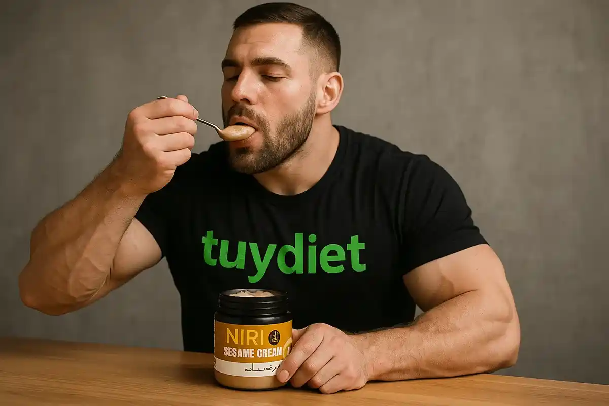 فواید مصرف کرم کنجد در بدنسازی و ورزش-کرم کنجد نیری-خرید کم کنجد-قیمت کرم کنجد نیری-توی دایت